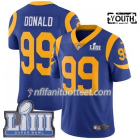 Lasten Los Angeles Rams NFL Pelipaita Aaron Donald 99 Nike Royal 2019 Super Bowl LIII